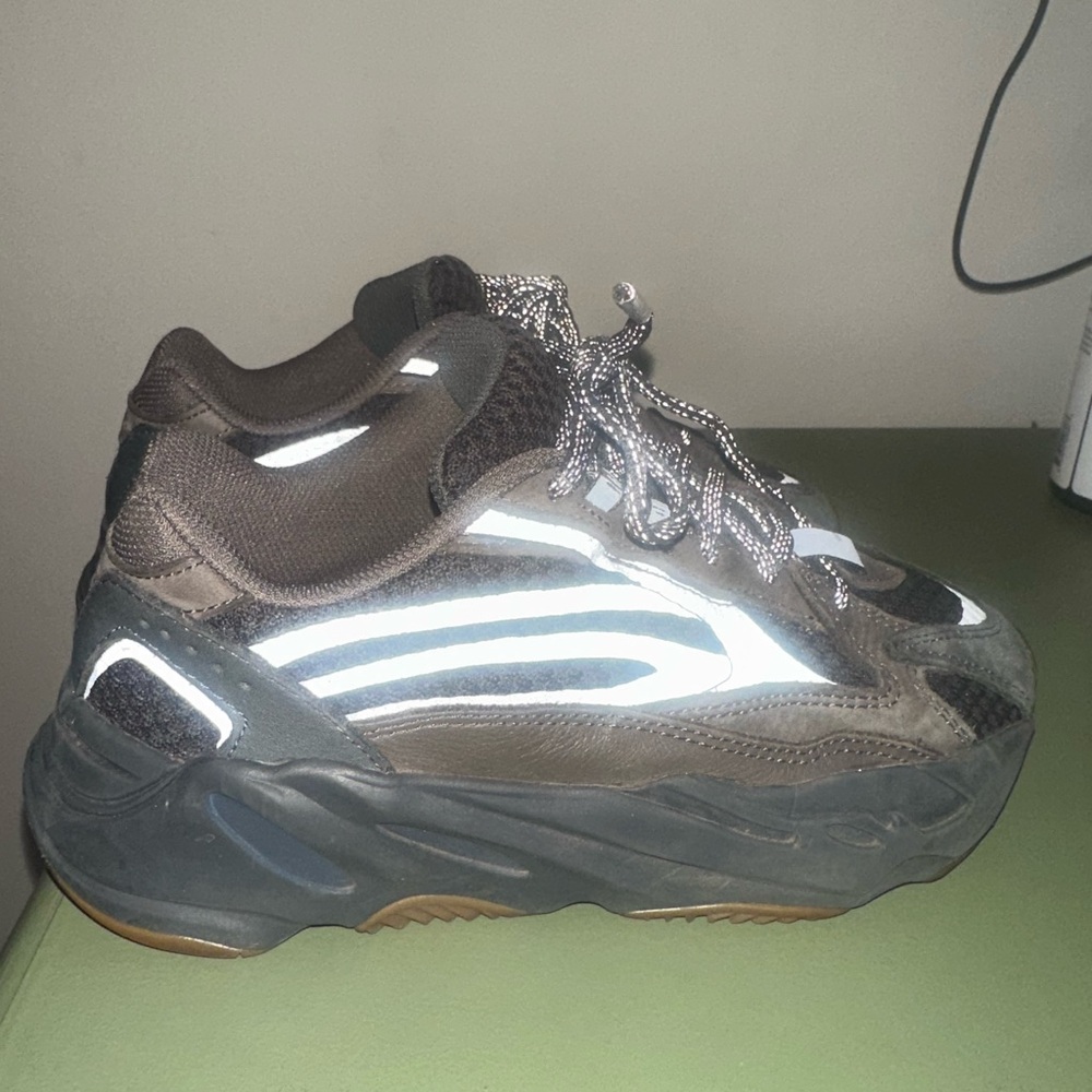 adidas YEEZY gray and Reflective Sneakers